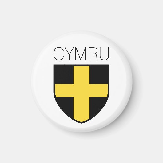 Aimant Badge Saint David (Pays de Galles/ Cymru) (Devant)