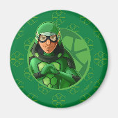 Aimant Badge vert Carapace (Devant)