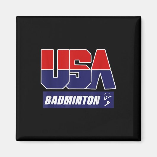 Aimant Badminton 2021 Usa  (Devant)