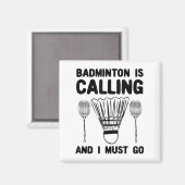 Aimant Badminton Appelle Badminton Citation Drôle Badmint (Recto/Verso)