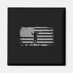 Aimant Badminton de navette de drapeau américain