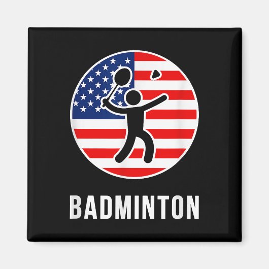 Aimant Badminton États-Unis (Devant)