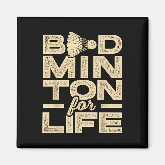 Aimant Badminton For Life Badminton Player Shuttle Cross (Devant)