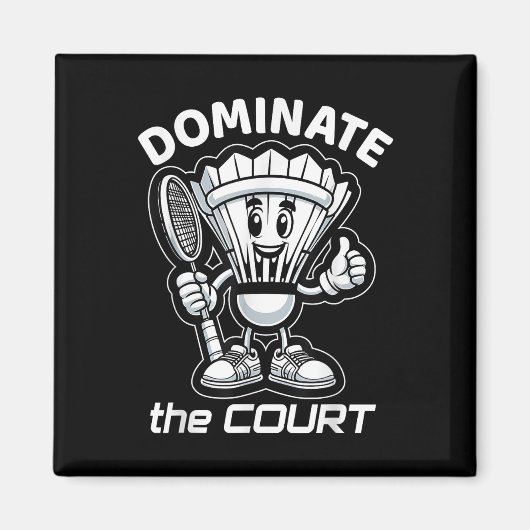 Aimant Badminton Forever Cartoon Shuttle Et Racket Graphe (Devant)
