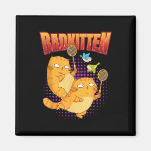 Aimant Badminton I Badkitten Cat I Badminton Racket Shutt
