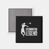Aimant Badminton Legend _ Racket Shuttle _ Badminton Play (Recto/Verso)