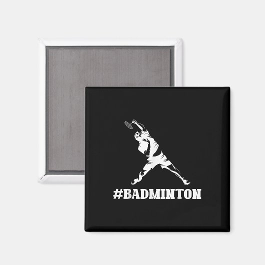 Aimant Badminton Lover Funny Sports Joueur Entraîneur Gra (Recto/Verso)