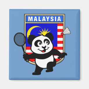 Aimant Badminton Malaysia Panda