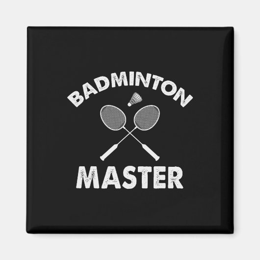 Aimant Badminton Master Funny Badminton Player Shuttle Ra (Devant)