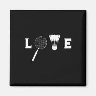 Aimant Badminton Player Racket Sports Shutting Funny Badm