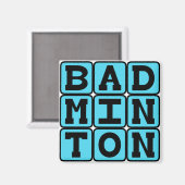 Aimant Badminton, Sport De Raquette (Recto/Verso)