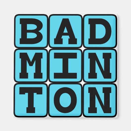 Aimant Badminton, Sport De Raquette (Devant)