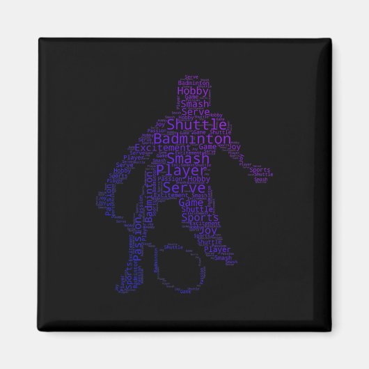 Aimant Badminton Squash Femmes Hommes Volant (Devant)