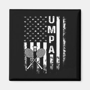 Aimant Badminton Umpa Drapeau Américain Noël Vintage Xma