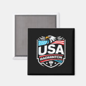 Aimant Badminton Usa (Recto/Verso)