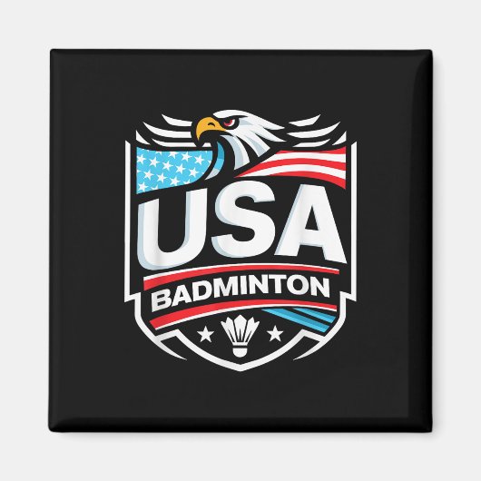 Aimant Badminton Usa (Devant)