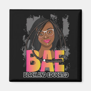 Aimant BAE Noir et Éduqué Vintage Black Lives Matter