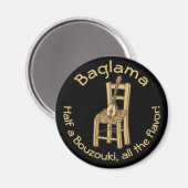 Aimant Baglama sur la chaise (Recto/Verso)