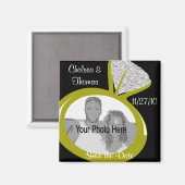 Aimant Bague fiançailles/ Enregistrer la date (Recto/Verso)