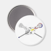 Aimant Baguettes de crosse avec casque (Recto/Verso)