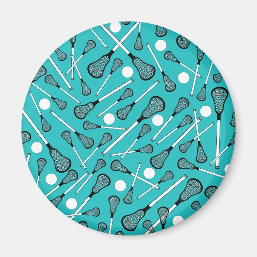 Aimant Baguettes de crosse turquoise motif (Devant)