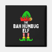 Aimant Bah Humbug Elf Matching Famille Noël (Devant)