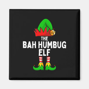 Aimant Bah Humbug Elf Matching Famille Noël