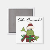 Aimant Bah Humbug Frog T-shirts et cadeaux de Noël (Recto/Verso)