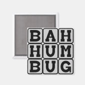 Aimant Bah Humbug, sentiment anti-Noël (Recto/Verso)