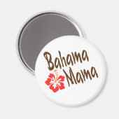 Aimant Bahama Mama design avec fleur Hibisucus (Recto/Verso)