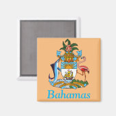 Aimant Bahamas avec armoiries (Paradis des Caraïbes) (Recto/Verso)