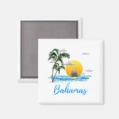 Aimant Bahamas Vacances (Recto/Verso)