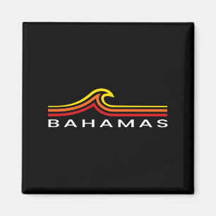 Aimant Bahamas Vagues Vintage Hommes Femmes Filles Garçon