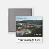 Aimant Baie de l'acajou, Roatan (Recto/Verso)