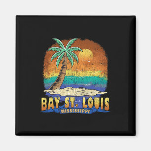 Aimant Baie St Louis Mississippi Souve Vintage en détress