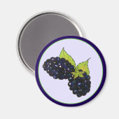 Aimant Baies-mûres d'été Blackberry Berry Berries (Recto/Verso)
