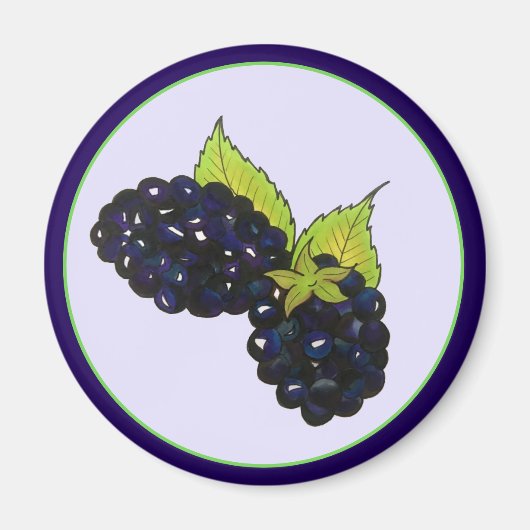 Aimant Baies-mûres d'été Blackberry Berry Berries (Devant)