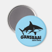 Aimant Baignade avec de grands requins blancs - Gansbaai  (Recto/Verso)
