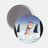 Aimant Baignade avec requins (Recto/Verso)