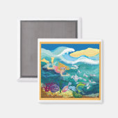 Aimant Baignade dans les mers tropicales (Recto/Verso)