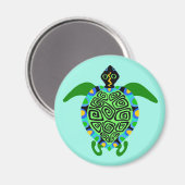 Aimant Baignade profonde - TORTLE de mer -Amoureux des an (Recto/Verso)