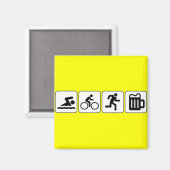 Aimant Baignade Vélo Run Boisson (Recto/Verso)