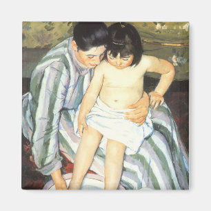 Aimant Bain d'enfant par Mary Cassatt Impressionnisme Vin