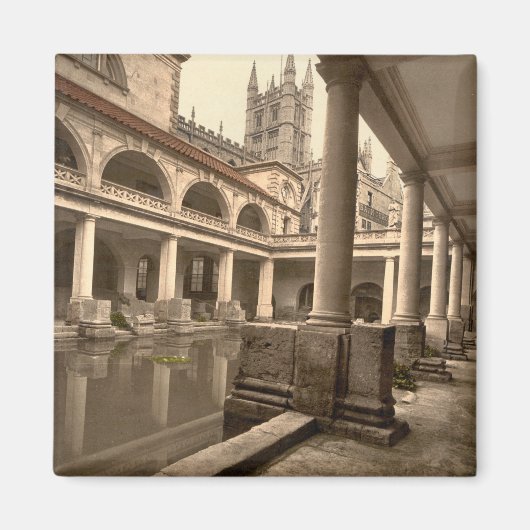 Aimant Bains romains et Abbaye III, Bain, Somerset, Angle (Devant)