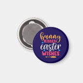 Aimant Baisers de lapin Voeux de Pâques-69739 (Recto/Verso)