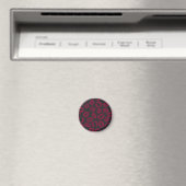 Aimant Baisers en bâton à lèvres : empreintes rouges fonc (In Situ (Lave-vaisselle))