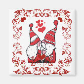 Aimant Baisers Gnome adorables (Devant)