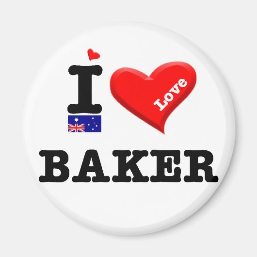 Aimant BAKER - I Love (Devant)