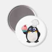 Aimant Baker Penguin avec Cupcake II (Recto/Verso)