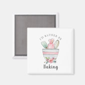 Aimant Bakers cite "Je préférerais être Baking" (Recto/Verso)